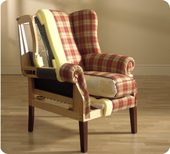 best upholstery Philadelphia wingback chair layers